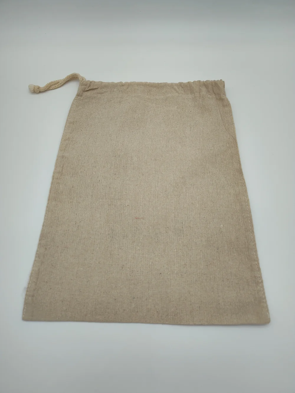 EVA CREDO Made in America Linen Drawstring Dust Bag Beige Storage Pouch EUC